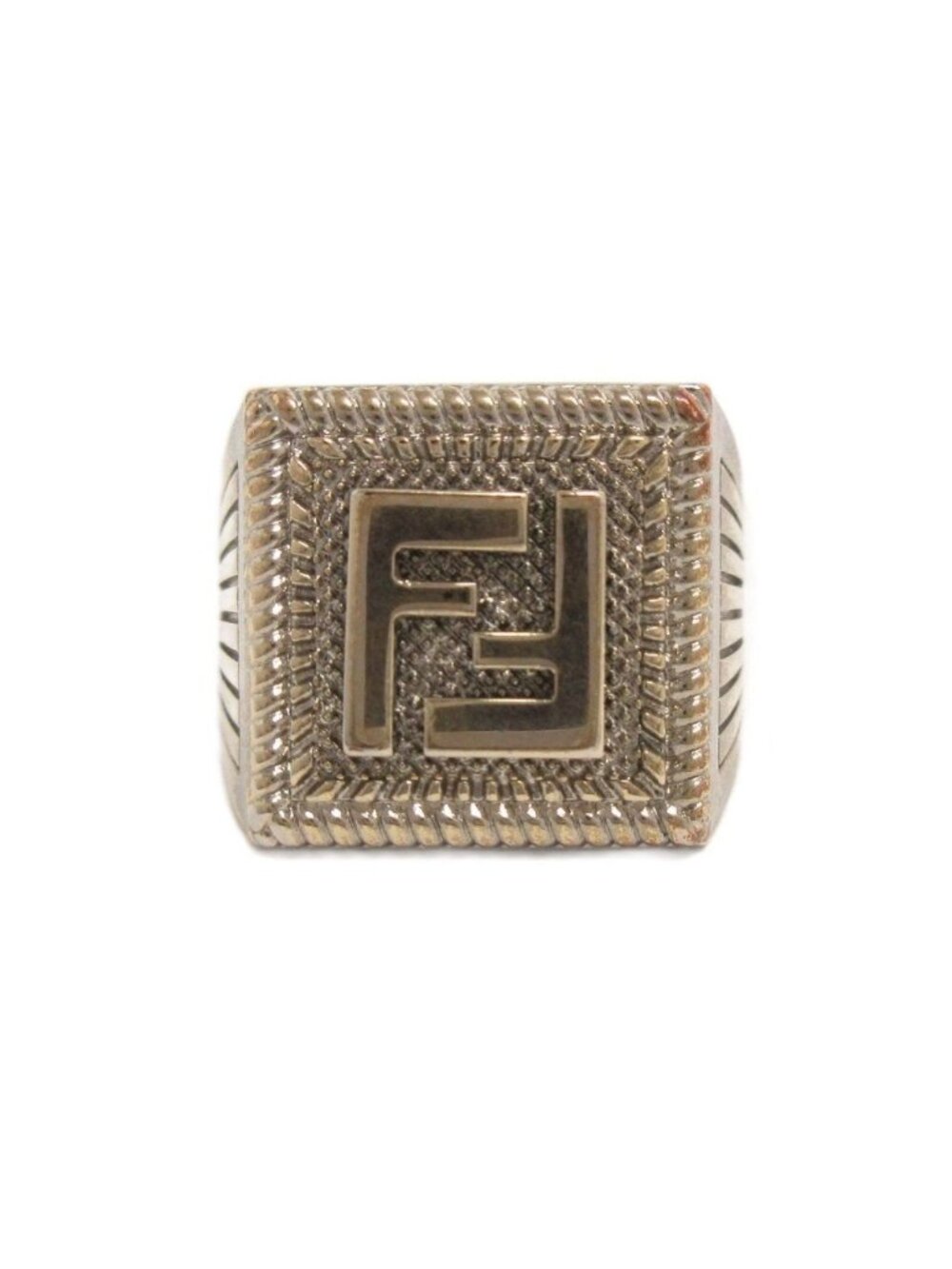 Fendi Ring FF Logo S Silver